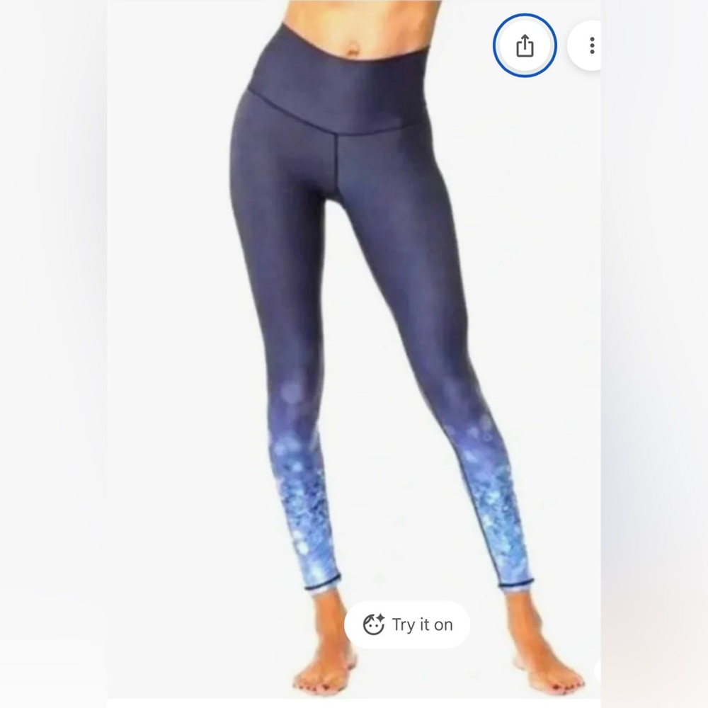 NWT Sol & Mane Cora full Blue light leggings sz small